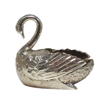 Swan Vase in silver plated, silver [3]