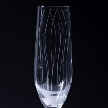Wave glasses set in engraved crystal, multicolor, flute [2]